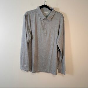 Tex2fit Men's large Dry-fit Long Sleeve Polo Shirt UV Protection 50+Work Outdoor